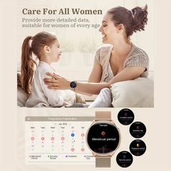 Women's Wireless Call Smartwatch, 120 Sports Modes, IP67 Waterp