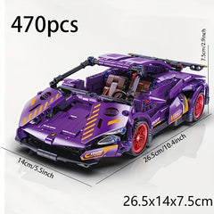 Racing Car Model Building Blocks DIY Vehicle Bricks Engineering Toys