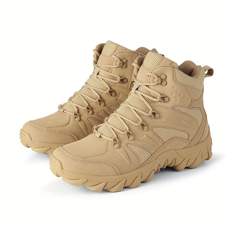 Men's High Top Military Style Hiking Boots Non-Slip Lace Up Shoes