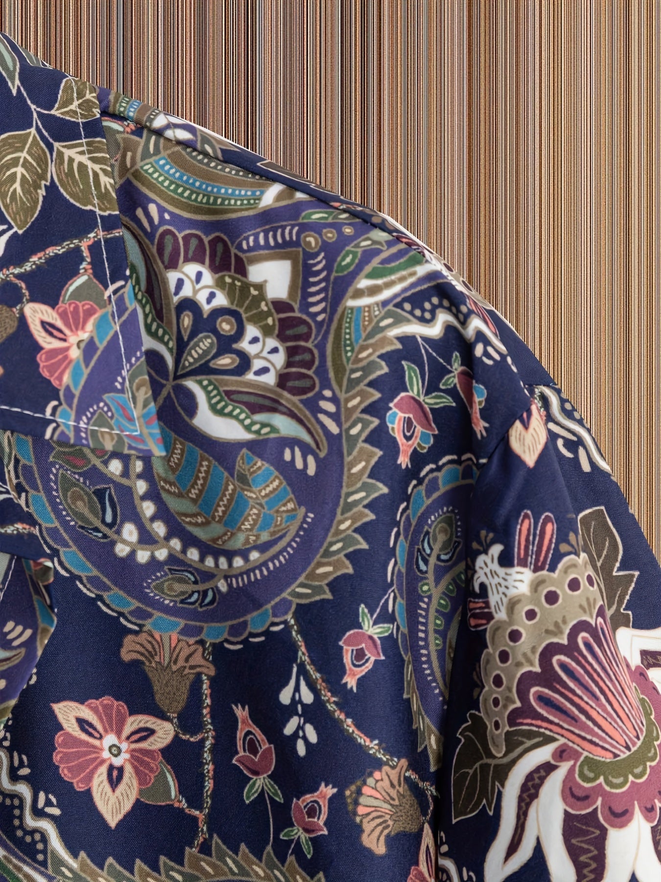 Paisley Print Men s Casual Short Sleeve Hawaiian Shirt