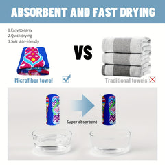 Quick Drying Microfiber Beach Towel Absorbent Oversized for Swimming Gym Camping