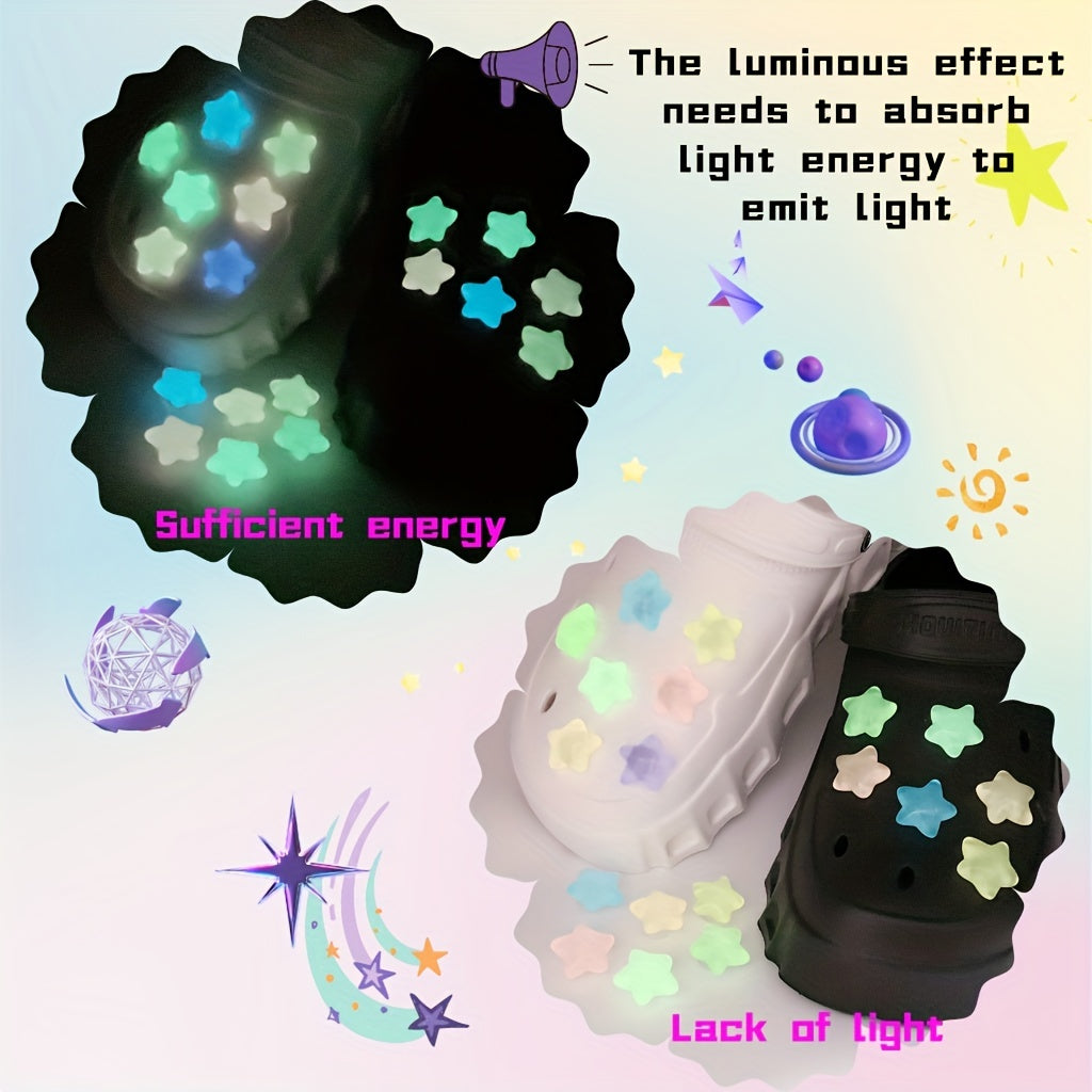 Luminous Stars Fashion Shoes Charms DIY Shoes Accessories