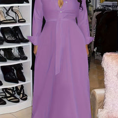 Maxi Shirt Dress With Belt