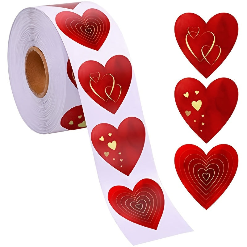 500 Thank You Love Stickers Holiday Decoration Gift Roll