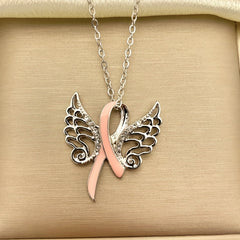 Rhinestone Wings Knot Pendant Necklace for Girls