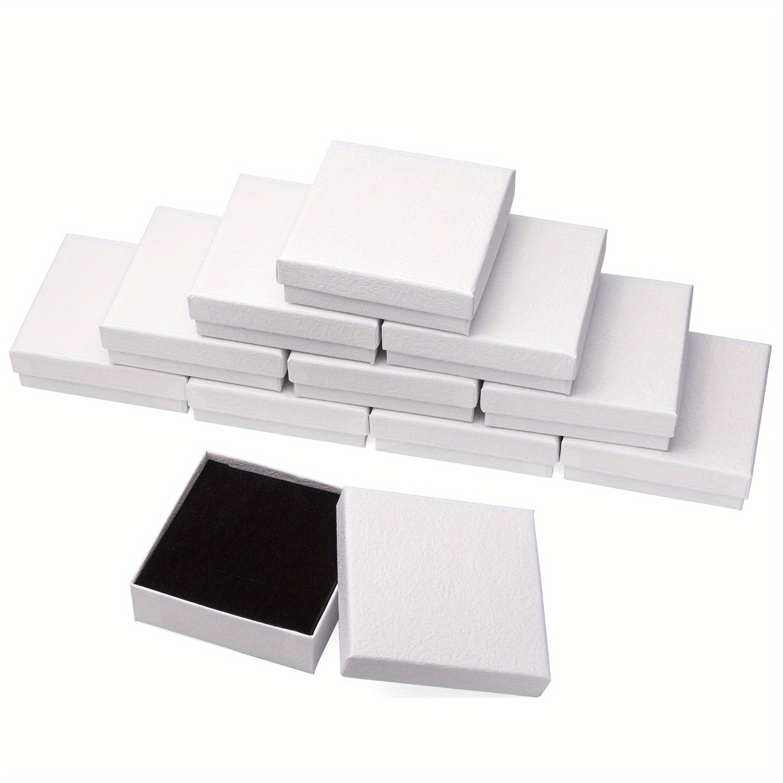18pcs Jewelry Paper Square Cardboard Necklace Bracelet Earrings Gift Box