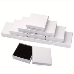 18pcs Jewelry Paper Square Cardboard Necklace Bracelet Earrings Gift Box
