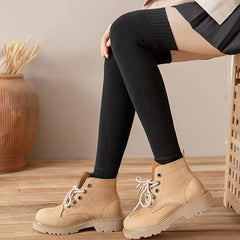 2 Pairs Knitted Leg Warmers Over The Knee Socks Women's Stockings