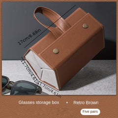 Grid Wall Hanging Glasses Storage Bag Organizer Case Travel Glasses Box