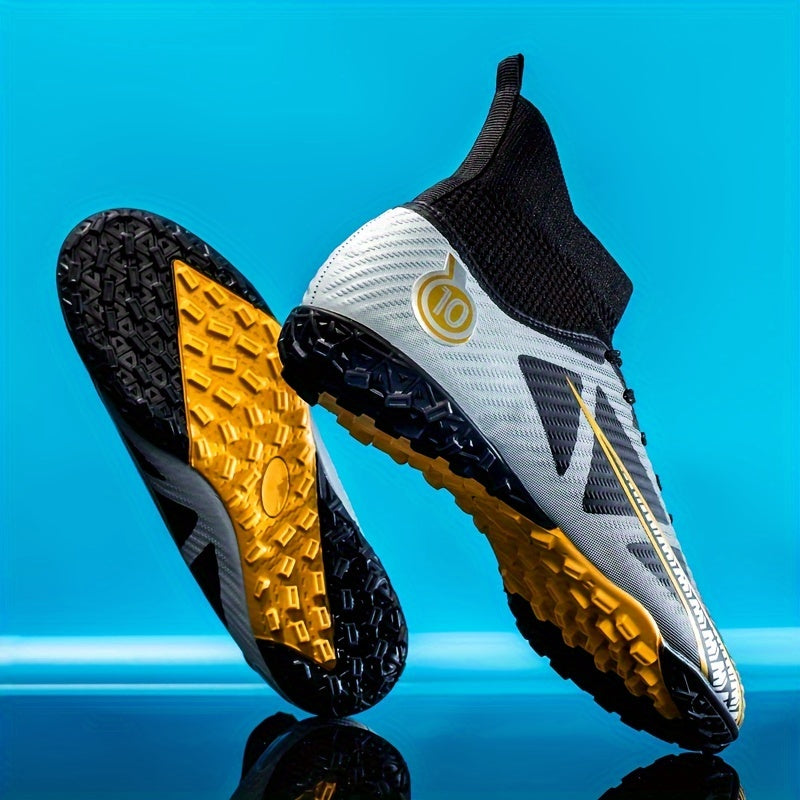 Men's High Top Turf Football Boots Anti-skid TF Soccer Cleats