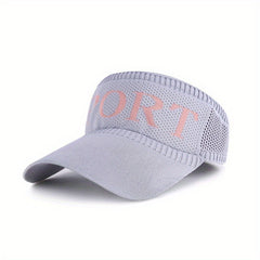 SPORT Knitted Casual Visor Hat Solid Sunscreen Travel Beach Hats