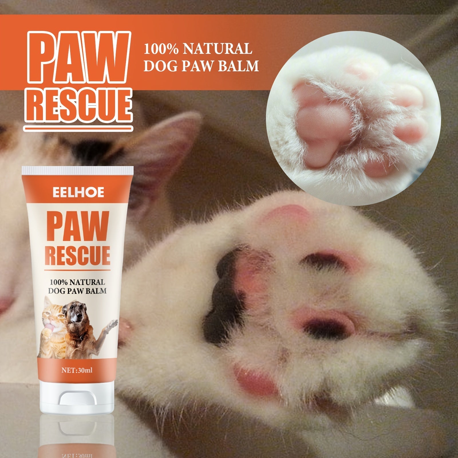 Dog Paw Protection Cream - Soothing Moisturizer for Dry Pads