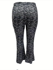 Casual Leggings Women's Plus Solid Flared Leg