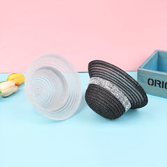 Mini Cartoon Doll Sun Hat Straw Hat for Dollhouse
