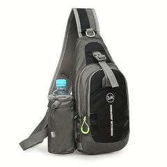 Waterproof Chest Bag with Bottle Holder for Outdoor Activities