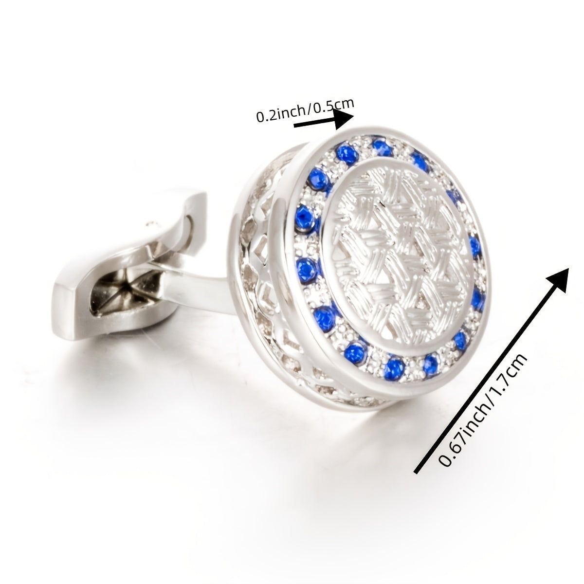 Men's French Shirt Crystal Cufflinks