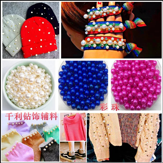 3mm-20mm Acrylic Sewing Pearl Spacer Beads Jewelry Making