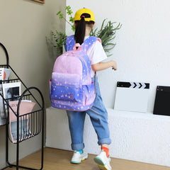 3pcs Nylon Backpack Shoulder Book Bags for Teenage Girls Cartoon Children