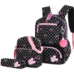 3pcs Printing School Bags for Girls Teenager Schoolbag Backpacks