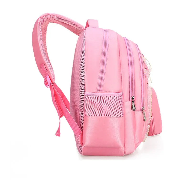 3pcs Cat Cartoon School Backpack for Girls