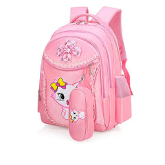 3pcs Cat Cartoon School Backpack for Girls