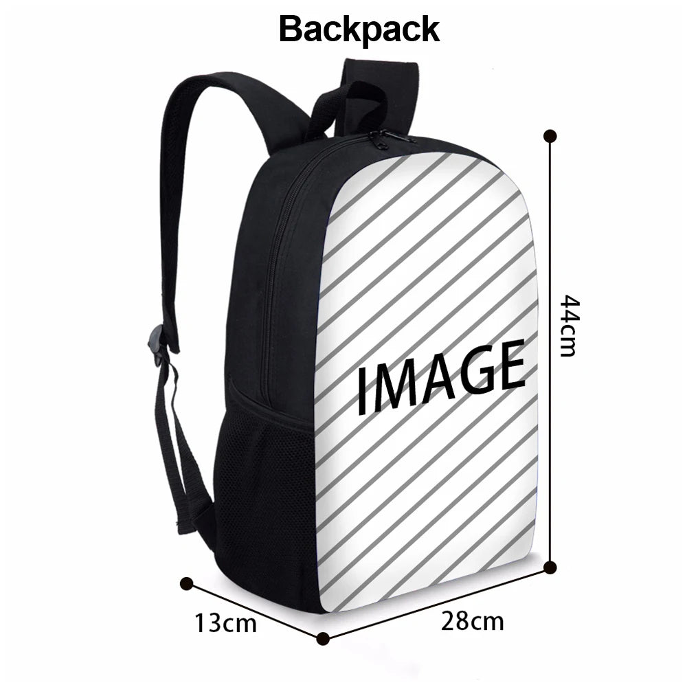 3pcs T-Rex Dino School Backpack Set for Kids