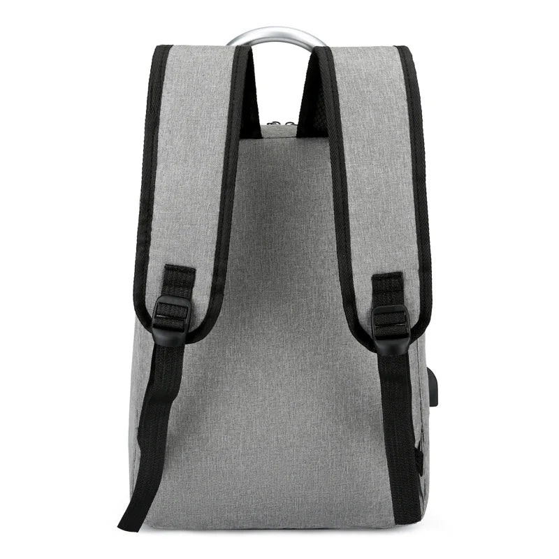 Canvas Men's Backpacks USB Laptop Business Shoulder Messenger Bag Rucksack