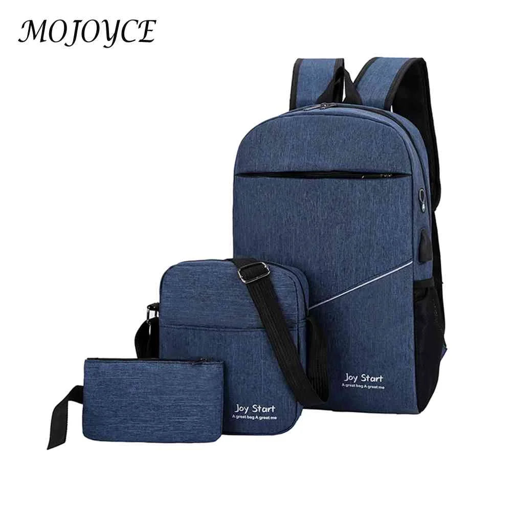 3pcs Travel Backpacks Messenger Bags School Bags