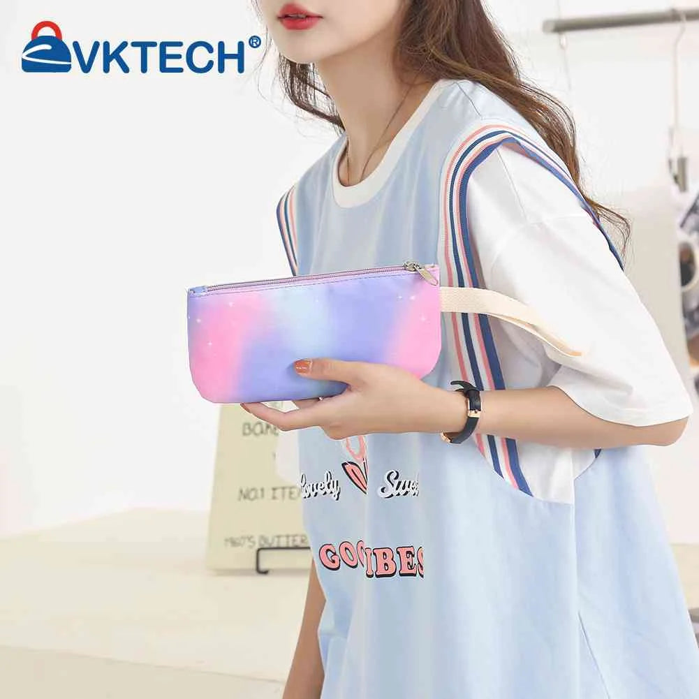 Girls Backpack Lunch Bag Set Rainbow Print Student School Bag