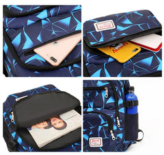 3pcs High School Bags Women Boys Shoulder Backpacks Big Student Travel Bag