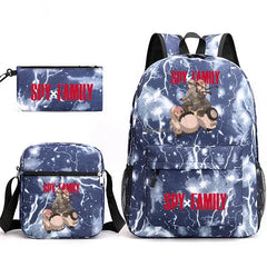 3pcs SPY FAMILY Anime Backpack Set for Kids Girls School Bag Travel Shoulder Bag