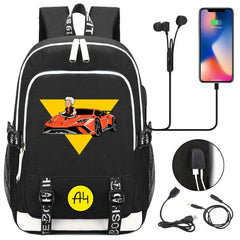 Boys and Girls Backpack USB Charging School Bags Anime Unisex Backpack