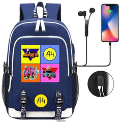 Anime USB Charging School Backpack Teenager Travel Bag