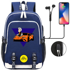 Boys and Girls Backpack USB Charging School Bags Anime Unisex Backpack