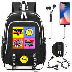 Anime USB Charging School Backpack Teenager Travel Bag