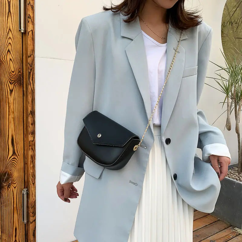 4 Colors Shoulder Bags Women Cross Body Chain-bag PU Leather Texture