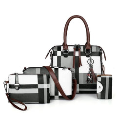 Plaid Women Bags Tassel Purses Shoulder Bags for Women