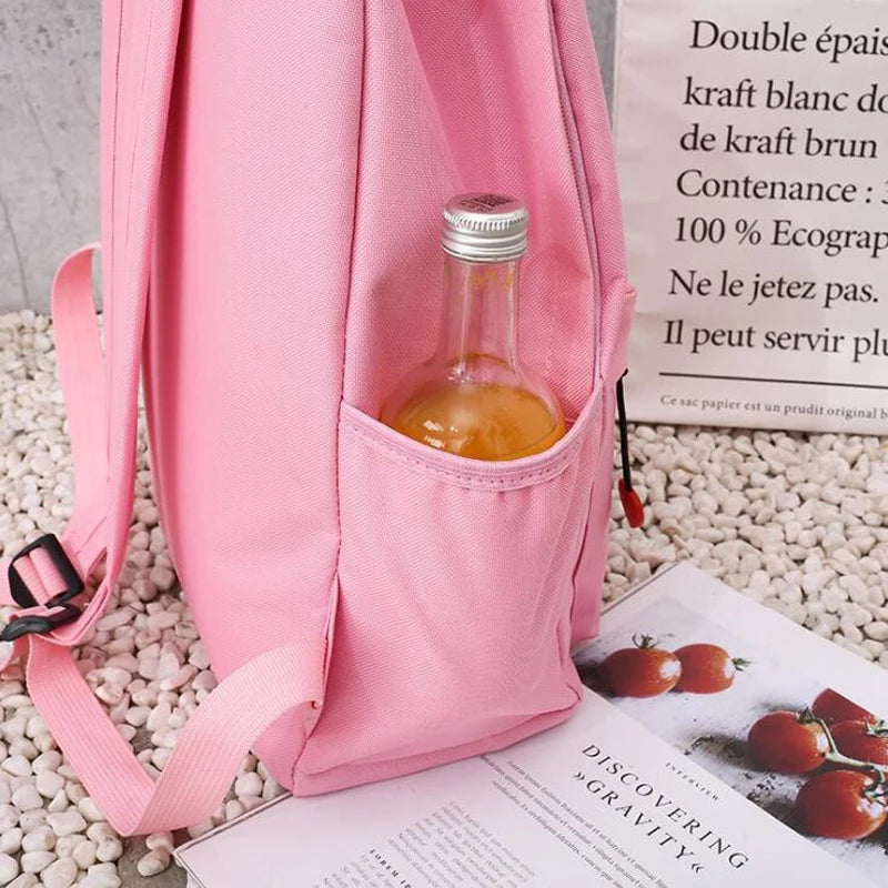 4 Piece Schoolbags For Teenage Girls Print Women Backpack