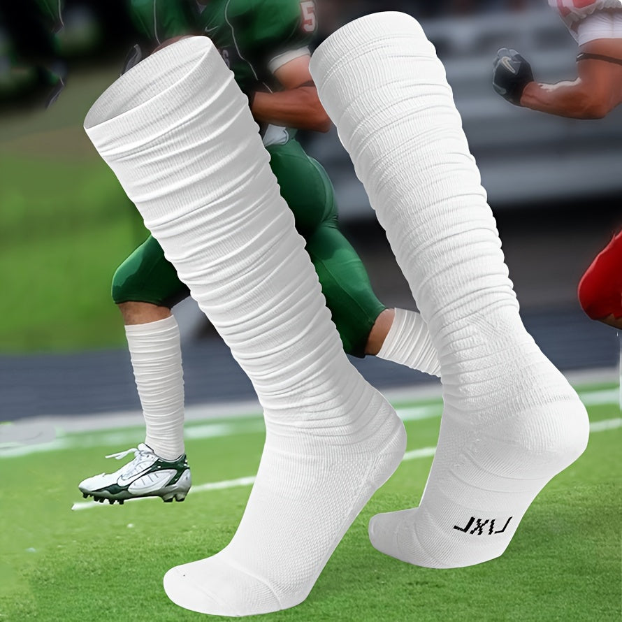 1 Pair Football Socks Pleated Over the calf Outdoor Sports Socks