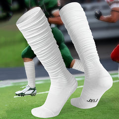1 Pair Football Socks Pleated Over the calf Outdoor Sports Socks