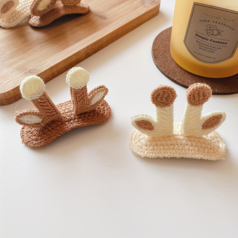 2pcs Knitted Ears Hair Clip for Kids