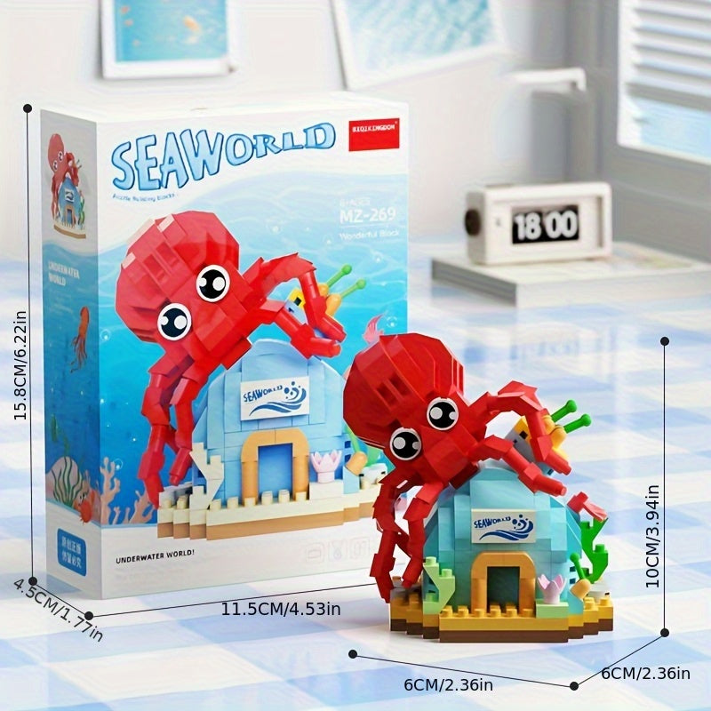 Micro Bead Building Blocks Octopus Marine Animal DIY Educational Toy