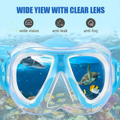 Swimming Mask Waterproof Diving Goggles Nose Protector Diving Mask