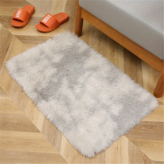 Luxurious Silk Fur Rug for Bedroom and Living Room