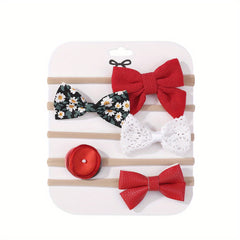 5pcs Baby Girls Bowknot Flowers Headband Hairband Princess Hair Accessories
