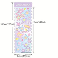 Ins Style Stickers with Shining Stars - 1 Sheet