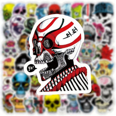 50pcs Skull Series Doodle Stickers, Waterproof Decorative Stickers