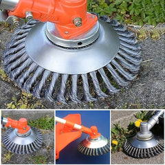 Universal Grass Trimmer Head Steel Wire Wheel Brush Disc Garden Trimmer Heads