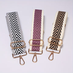 Jacquard Arrow Adjustable Purse Strap Wide Nylon Handbag Belt