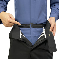 Men'S Anti Slip Elastic Waistband Adjustable Buckle Mesh Fabric Business Casual